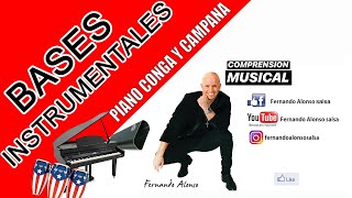 BASE PIANO, CONGA y CAMPANA Con CONTEO ON 1: ***APRENDEMOS a Diferenciar los INSTRUMENTOS***