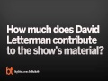 Comedy Writing and The Late Show with David Letterman