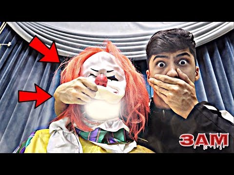 UNMASKING PENNYWISE FROM IT MOVIE AT 3AM!! *OMG I SAW HIS REAL FACE*