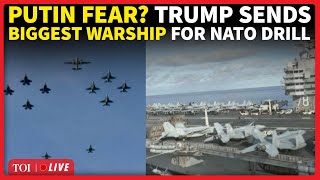 NATO Drills LIVE: US' Deadly & Biggest Aircraft Carrier Hits North Sea After Russian Drone Scare
