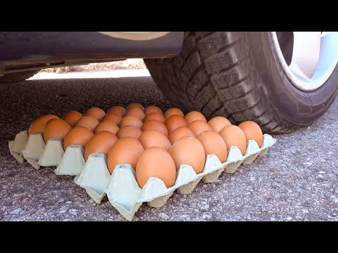 Crushing Crunchy & Soft Things by Car! #shorts #crushing #asmr #crunchy