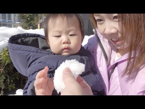 ポンス大先生、初めての雪にビビるの巻（笑）