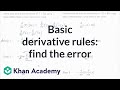 Differentiation Concepts and Mistakes