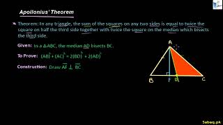 Apollonius Theorem