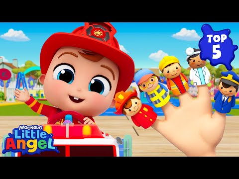 Top 5 Finger Family Songs | Little Angel Kids Songs & Nursery Rhymes