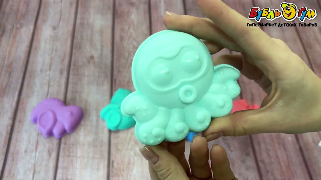 Набор песочных формочек Морские обитатели 6шт - видео Набор песочных формочек Морские обитатели 6шт - видео