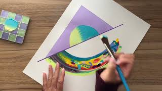 abstract painting process