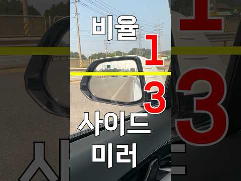 사이드미러 조절 방법 (10초 세팅?)