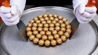 Massive Ferrero Rocher - Ice Cream Rolls | Satisfying Visual ASMR