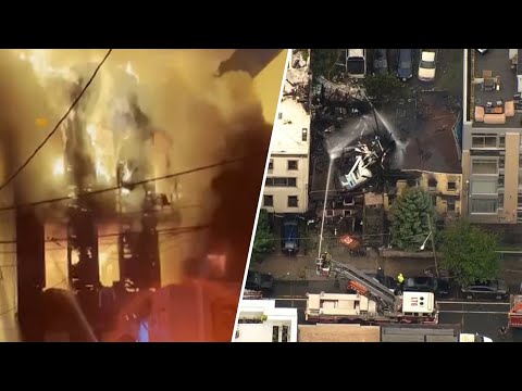 Flames leap from Jersey City buildings overnight; firefighters hurt