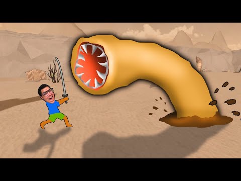 TENTEI DERROTAR A MINHOCA DO DESERTO GIGANTE! (ROBLOX - BE THE BOSS - SANDWORM)