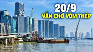 CẦU ĐI BỘ QUA SÔNG SÀI GÒN | NUTIFOOD | VÒM THÉP 3.400 TẤN CHƯA VỀ BẾN BẠCH ĐẰNG