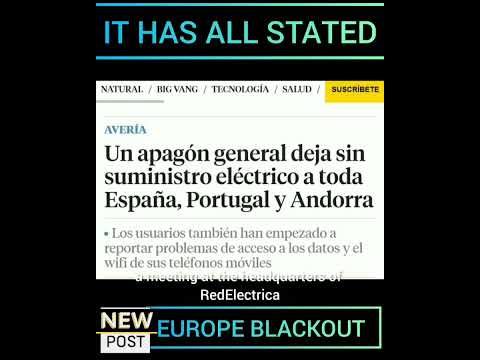 Prophecy has come too past about Europe & Other Country's Grids going down!!!