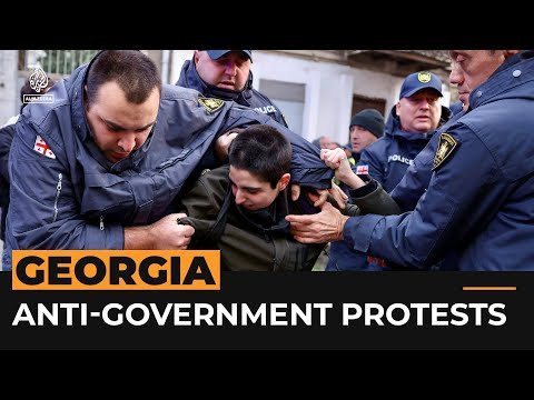 Police in Georgia break up protest camp | Al Jazeera Newsfeed