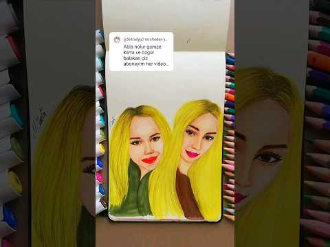 Gamze Karta ve Özgür Balakar çizimim 💌 ArtMery #shorts