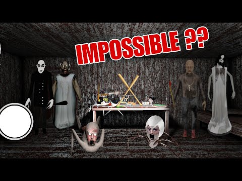 Granny Vs All weapons In Granny 1 On impossible mode | Granny 1.9 update with new weaponsroom