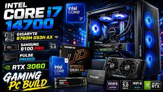 Intel Core i7 14700 GIGABYTE B760M DS3H AX SAMSUNG 9100 PRO PULSE PM300 RTX3060 Gaming PC Build