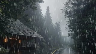 Heavy Rain & Thunder Sounds on Tin Roof 🌧️ Sleep Instantly at Night with Soothing Storm Sounds