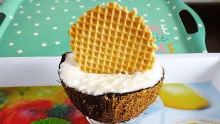HELADO DE COCO SUPER CREMOSO SOLO 5 INGREDIENTES