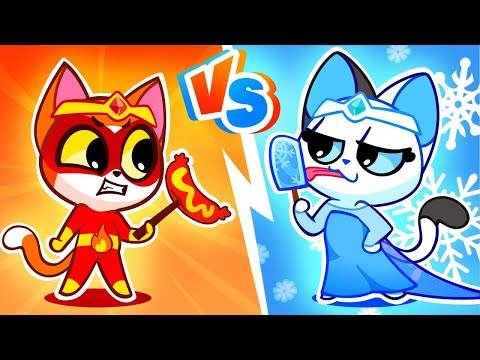 🔥 Cold VS Hot Challenge Song ❄️ Baby Learning Opposites & Nursery Rhymes 🎶