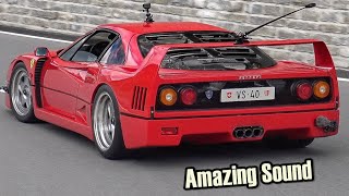 Amazing Supercars Driving Up the Flüelapass (2025) - Ferrari F40, F50, GTO, Porsche 910, Carrera GT