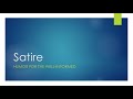 Understanding Satire and Parody