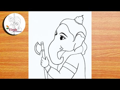 Cute Ganpati Beautiful Drawing | Easy Drawing | Bal Ganesha Drawing for Beginners