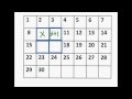 Calendar Game Algebra Concepts