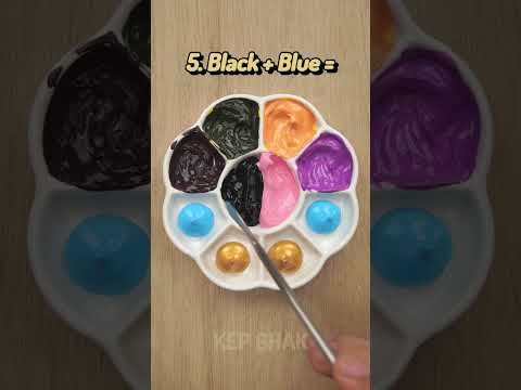 Black vs Pink - Which color do you like? #colormixing #oddlysatisfying