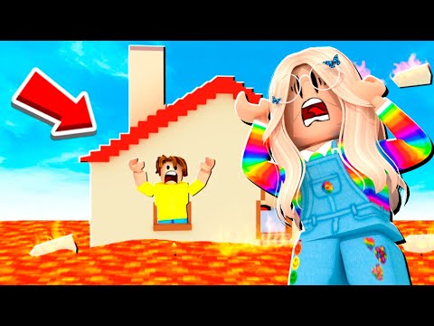 ESCAPANDO DA LAVA NO ROBLOX, THE FLOOR IS LAVA!