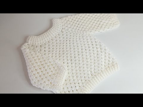 ABRIGO O SUETER A CROCHET PASO A PASO - BASICOS DEL TEJIDO - PUNTO FANTASÍA  - TEJE FÁCIL Y RAPIDO