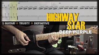 Highway Star | Guitar Cover Tab | Harmonizer Solo Lesson | Backing Track with Vocals 🎸 DEEP PURPLE