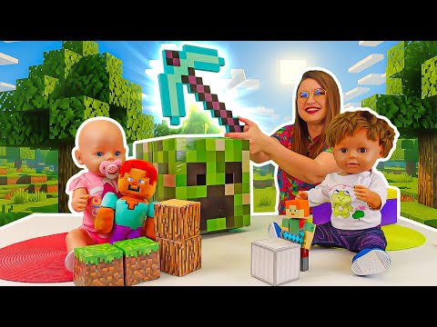 Baby Born Cansu neden ağlıyor? Can, kaleyi MİNECRAFT kılıçla kırıyor!