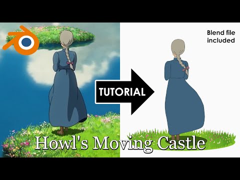 Grease pencil beginner tutorial | Howl's Moving Castle | Blender 3.5