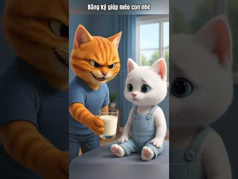 Mèo con và anh hai xấu tính #ai #mèo #meow #cute #cat #shorts