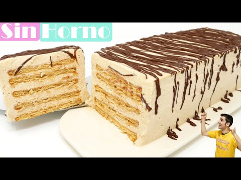 POSTRE FRÍO de CAFÉ | solo 5 INGREDIENTES y SIN HORNO ☕️🍰😋 Receta # 606