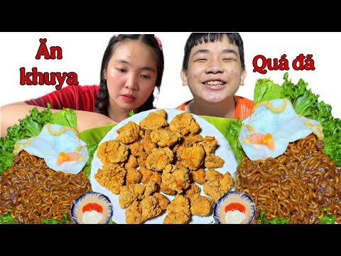 Huỳnh Như Vlogs Ăn Đêm Mì Trộn Tương Đen & Gà Rán Tâm Sự Chuyện Gặp Ma | Huỳnh Như Vlogs