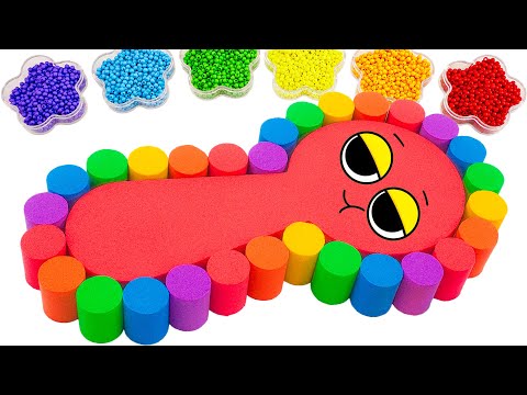 Satisfying Video | How To Make Rainbow Spoon From Kinetic Sand Cutting ASMR | Yo Yo Candy