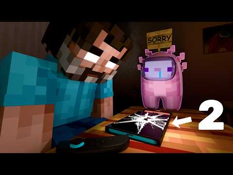 The Nintendo Switch 2 was broken by Among us Axolotl / minecraft best funny videos!