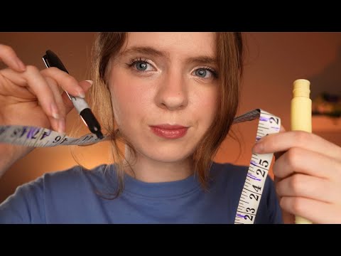 ASMR Measuring Your Face..."Professionally"?! 📐 tracing & drawing on your face