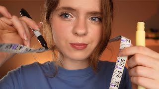 ASMR Measuring Your Face..."Professionally"?! 📐 tracing & drawing on your face