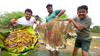 দীঘি থেকে ডিমভরা পুটি মাছ ধরে পাতুরি রান্না করে খাওয়া | village fishing and cooking video