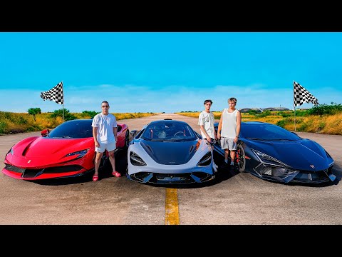WE RACED! (McLaren 765LT vs Ferrari SF90 vs Lamborghini Revuelto)