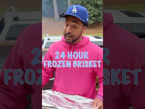 Never Done Before: Grilling a Frozen Brisket for 24 Hours 👀 #shorts
