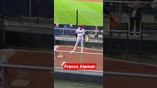 Franco Aleman warms up at Progressive Field on 5/12/26 #mlb #baseball