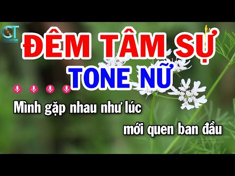 Karaoke Đêm Tâm Sự Tone Nữ ( Am ) Nhạc Sống Beat Mới | Karaoke Tuấn Kiệt