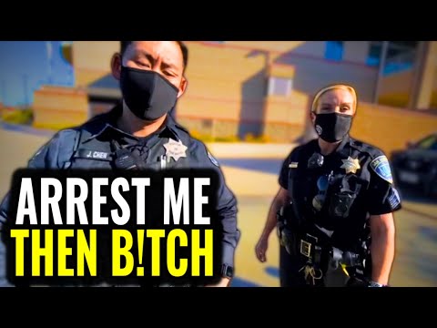 Lieutenant And Dumb Female Cop Get Owned! REACHING FOR GUN! Epic ID Refusal First Amendment Audit