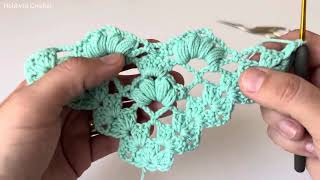 VERY BEAUTİFUL ✅ Easy Crochet Triangle Shawl Pattern #crochet #crochetshawl