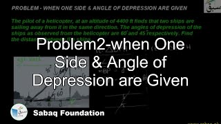 Problem2-when One Side & Angle of Depression are Given