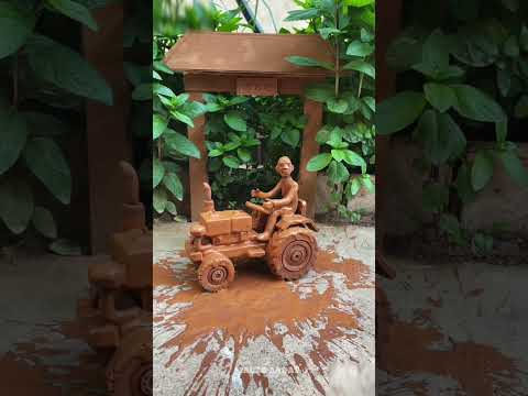 खेती वाले किसान भाईया👍🫶 minni wood toy-woodworking art skill hand wood crafts